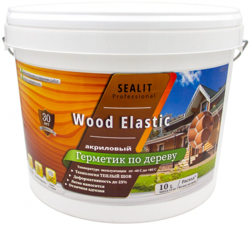 Приобрести ГЕРМЕТИК - Sealit Wood Elastic для работы с деревянными материалами 5 л в Евпатории, Республика Крым