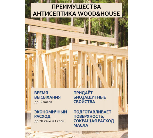 Заказать ГРУНТОВОЧНЫЙ АНТИСЕПТИК WOOD & HOUSE в Евпатории, Республика Крым